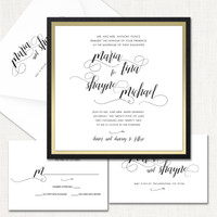 Maria Calligraphy Square Wedding Invitations All Wedding Invitations Leslie Stationery Store