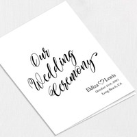 Classic Romantic Wedding Programs