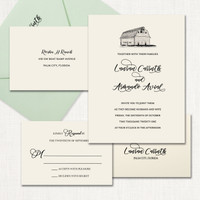 Barn Script Wedding Invitations wholesale wedding planner affiliate program leslie store