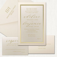 Adeline Gold Mirror Wedding Invitations wholesale wedding planner affiliate program leslie store