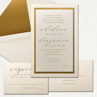 Adeline Gold Wedding Invitations wholesale wedding planner affiliate program leslie store