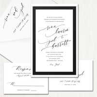 Rina Black and White Wedding Invitations wholesale wedding planner affiliate program leslie store