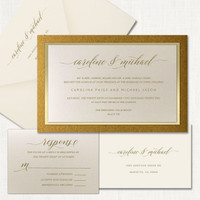 Caroline Gold Wedding Invitations wholesale wedding planner affiliate program leslie store