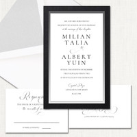 Talia Black Silver Wedding Invitations wholesale wedding planner affiliate program leslie store