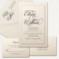 Elaine Ecru Wedding Invitations wholesale wedding planner affiliate program leslie store