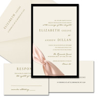 Elizabeth Petal Peach Knot Wedding Invitations wholesale wedding planner affiliate program leslie store