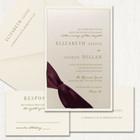 Elizabeth Burgundy Knot Wedding Invitations wholesale wedding planner affiliate program leslie store