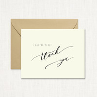 Script Thank You Greeting Card All Cards Leslie Store