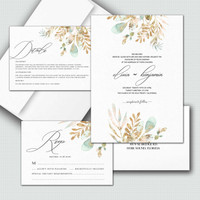 Delicate Calligraphy Wedding Invitations wholesale wedding planner affiliate program leslie store
