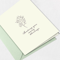 Sending Many Blessings Greeting Card All Cards Leslie Store