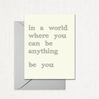 Be You Greeting Card wholesale wedding planner affiliate program leslie store