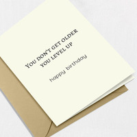 Level Up Birthday Greeting Card All Cards Leslie Store