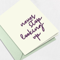 Looking Up Greeting Card All Cards Leslie Store