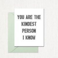 Kindest Person Greeting Card wholesale wedding planner affiliate program leslie store