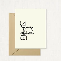 You Did It Greeting Card All Cards Leslie Store