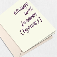 Forever Yours Greeting Card All Cards Leslie Store