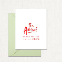The Arrival Greeting Card All Cards Leslie Store