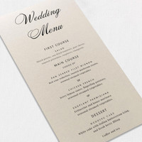 Nicole Wedding Menu