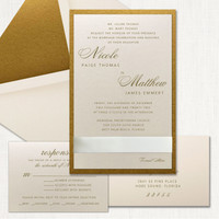 Nicole Ecru Bow Wedding Invitations wholesale wedding planner affiliate program leslie store
