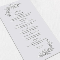 Ana Wedding Menu