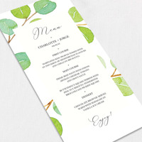 Charlotte Wedding Menu