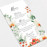 Stacy Wedding Menu Wedding Menu Leslie Store