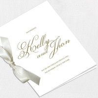 Kelly Ribbon Wedding Programs Wedding Programs Leslie Store