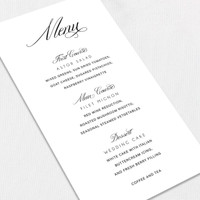 Hayden Wedding Menu