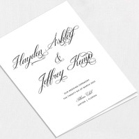 Hayden Wedding Programs Wedding Programs Leslie Store