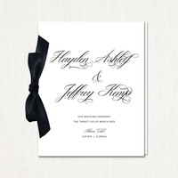 Hayden Ribbon Wedding Programs elegant glitter thermography wedding planner Stationery Store & Wedding Invitations by Leslie Store wholesale