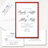 Hayden Red Wedding Invitations elegant glitter thermography wedding planner Stationery Store & Wedding Invitations by Leslie Store wholesale