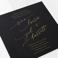 Rina Square Wedding Invitations Two Layered Leslie Store