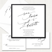 Rina Black Wedding Invitations elegant glitter thermography wedding planner Stationery Store & Wedding Invitations by Leslie Store wholesale