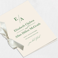 Chelsea Ribbon Wedding Programs