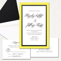 Hayden Yellow Wedding Invitations elegant glitter thermography wedding planner Stationery Store & Wedding Invitations by Leslie Store wholesale