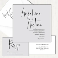 Anjeline Square Wedding Invitations elegant glitter thermography wedding planner Stationery Store & Wedding Invitations by Leslie Store wholesale