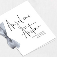 Anjeline Ribbon Wedding Programs