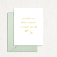 People Like You Greeting Card All Cards Leslie Store