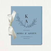 Keira Ribbon Wedding Programs elegant glitter thermography wedding planner Stationery Store & Wedding Invitations by Leslie Store wholesale