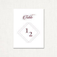 Scarlett Table Numbers elegant glitter thermography wedding planner Stationery Store & Wedding Invitations by Leslie Store