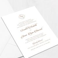 Scarlett Wedding Invitations One Layered Leslie Store