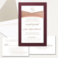 Scarlett Ribbon Wedding Invitations elegant glitter thermography wedding planner Stationery Store & Wedding Invitations by Leslie Store