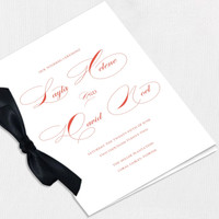 Layla Ribbon Wedding Programs