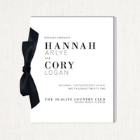Hannah Ribbon Wedding Programs elegant glitter thermography wedding planner Stationery Store & Wedding Invitations by Leslie Store wholesale