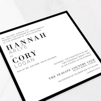Hannah Square Wedding Invitations Two Layered Leslie Store