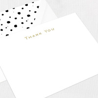 Gold Sparkle Thank You Note Set