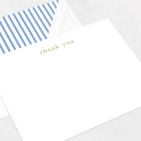 Thank You, Blue Pinstripe Note Set