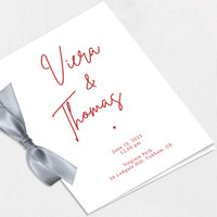 Viera Ribbon Wedding Programs Wedding Programs Leslie Store