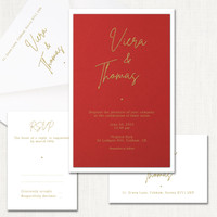Viera Red Wedding Invitations 2 elegant glitter thermography wedding planner Stationery Store & Wedding Invitations by Leslie Store wholesale