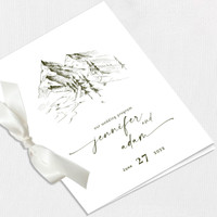 Jennifer Ribbon Wedding Programs